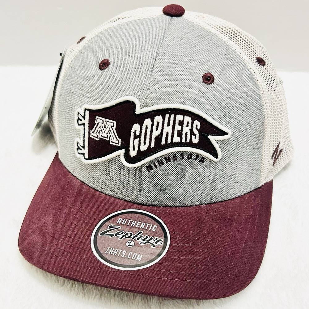 Zephyr Minnesota Golden Gophers Estate Renown‎ Hat Cap Adjustable Snapback Gray